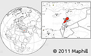 Blank Location Map of Lebanon