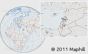 Gray Location Map of Lebanon, lighten, semi-desaturated