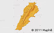 Political Map of Lebanon, cropped outside