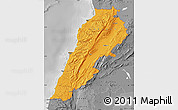 Political Map of Lebanon, desaturated