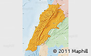Political Map of Lebanon, lighten