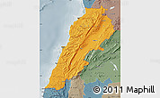 Political Map of Lebanon, semi-desaturated