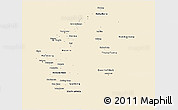 Classic Style 3D Map of Lesotho, single color outside