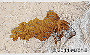 Physical 3D Map of Berea, lighten