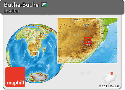 Physical Location Map of Butha-Buthe