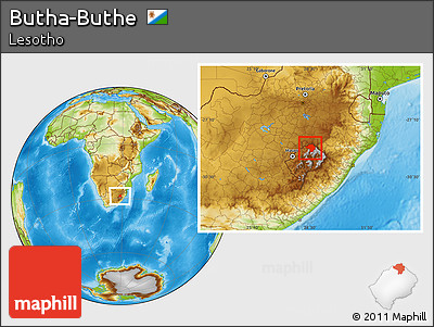Physical Location Map of Butha-Buthe