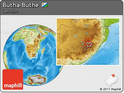 Physical Location Map of Butha-Buthe