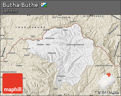 Classic Style Map of Butha-Buthe