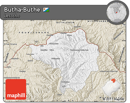 Classic Style Map of Butha-Buthe