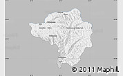 Gray Map of Butha-Buthe, single color outside