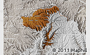 Physical Map of Butha-Buthe, lighten, semi-desaturated