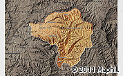Satellite Map of Butha-Buthe, darken, semi-desaturated
