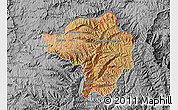 Satellite Map of Butha-Buthe, desaturated