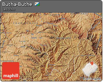 Satellite Map of Butha-Buthe