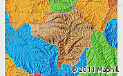 Satellite Map of Butha-Buthe, political outside