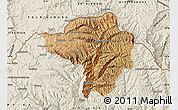 Satellite Map of Butha-Buthe, shaded relief outside
