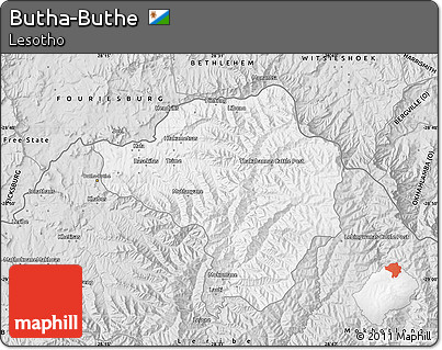 Silver Style Map of Butha-Buthe