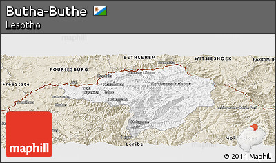 Classic Style Panoramic Map of Butha-Buthe
