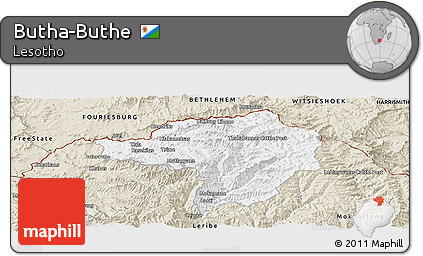 Classic Style Panoramic Map of Butha-Buthe