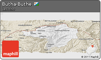 Classic Style Panoramic Map of Butha-Buthe