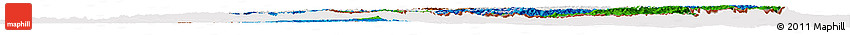 Flag Horizon Map of Lesotho, flag rotated