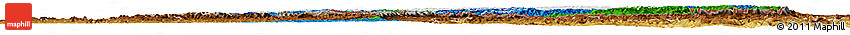 Flag Horizon Map of Lesotho, physical outside