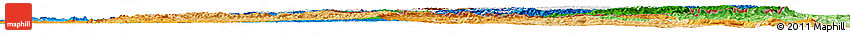 Flag Horizon Map of Lesotho, political outside, flag rotated