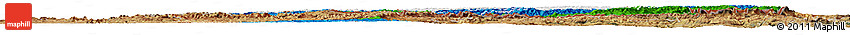Flag Horizon Map of Lesotho, satellite outside