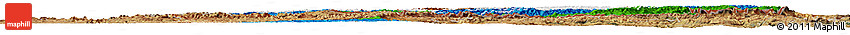 Flag Horizon Map of Lesotho, satellite outside, flag rotated