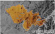 Physical 3D Map of Mafeteng, desaturated