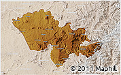 Physical 3D Map of Mafeteng, lighten