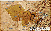 Physical 3D Map of Mafeteng, satellite outside