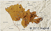 Physical 3D Map of Mafeteng, shaded relief outside
