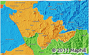 Political 3D Map of Mafeteng