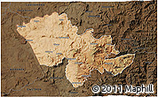 Satellite 3D Map of Mafeteng, darken