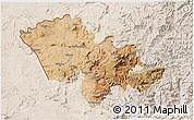 Satellite 3D Map of Mafeteng, lighten