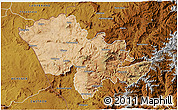 Satellite 3D Map of Mafeteng, physical outside