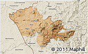 Satellite 3D Map of Mafeteng, shaded relief outside