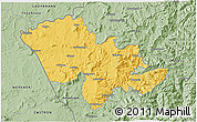 Savanna Style 3D Map of Mafeteng