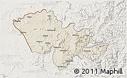 Shaded Relief 3D Map of Mafeteng, lighten