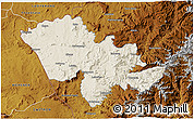 Shaded Relief 3D Map of Mafeteng, physical outside