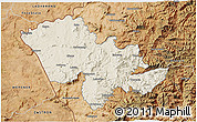Shaded Relief 3D Map of Mafeteng, satellite outside