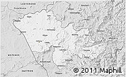 Silver Style 3D Map of Mafeteng