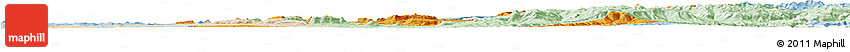 Political Horizon Map of Mafeteng, lighten