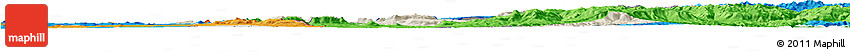 Shaded Relief Horizon Map of Mafeteng, political outside