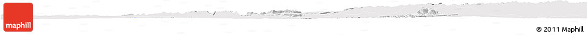 Silver Style Horizon Map of Mafeteng, single color outside