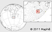 Blank Location Map of Mafeteng