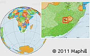 Political Location Map of Mafeteng