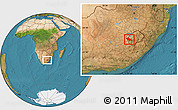 Satellite Location Map of Mafeteng