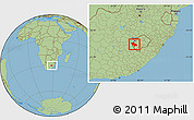 Savanna Style Location Map of Mafeteng, within the entire country